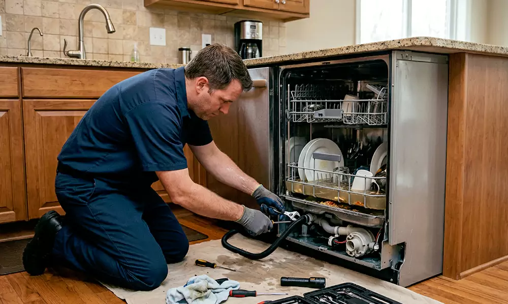 Dishwasher Not Draining Repair in Wilmington, MA