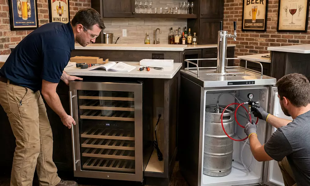 Wine Cooler and Kegerator Installation in Wilmington, MA