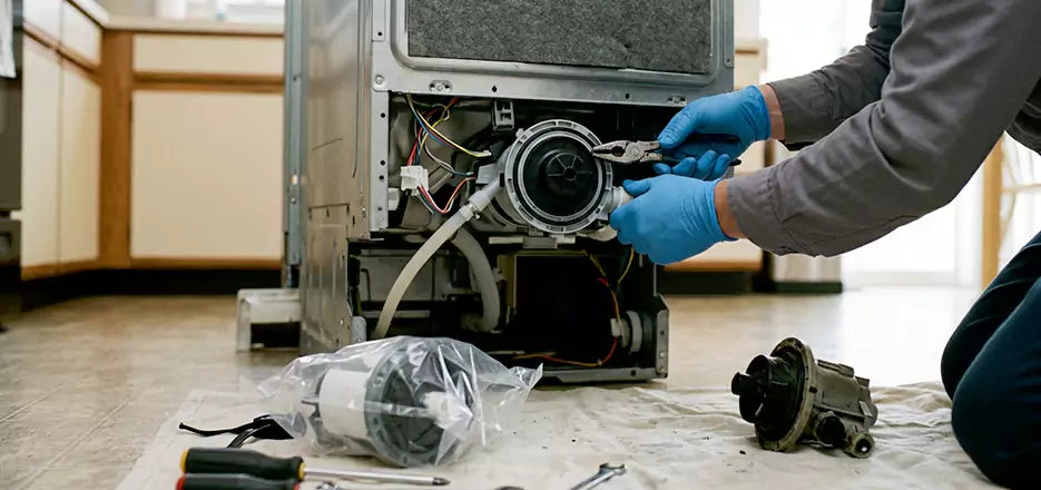 Dishwasher Motor Pump Replacement in Wilmington