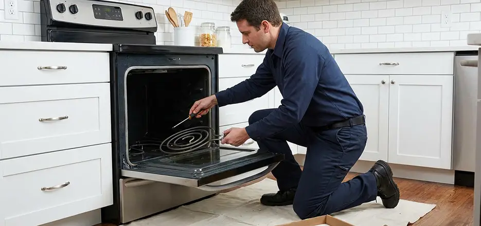 Oven Lower Heating Element Replacement in Wilmington